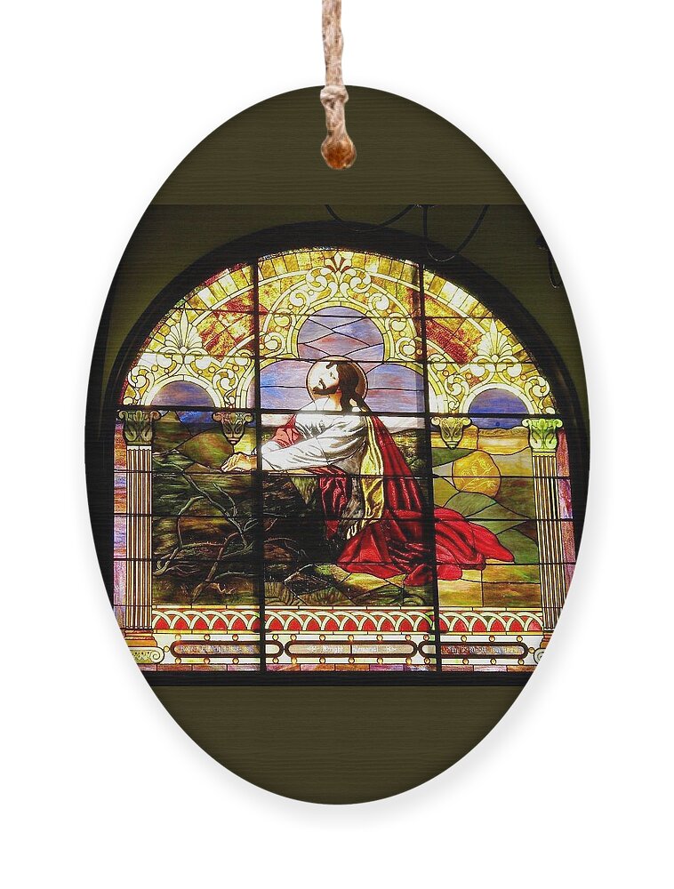 Postcard Ornament featuring the digital art Jesus Lives Windows From Heaven by Matthew Seufer