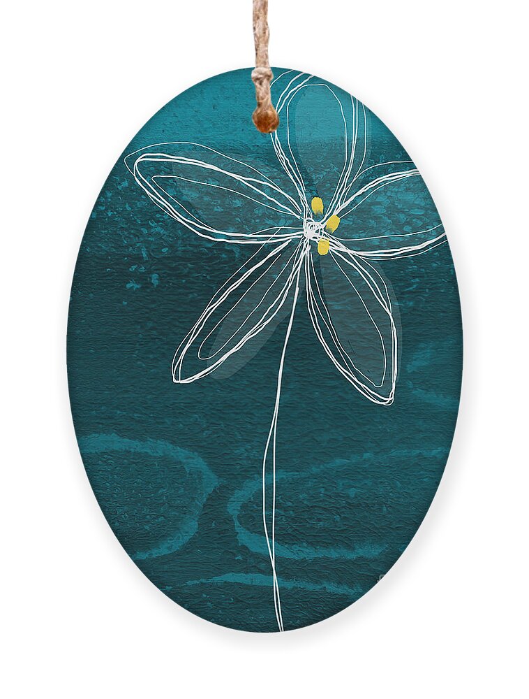 Abstract Ornament featuring the painting Jasmine Flower by Linda Woods