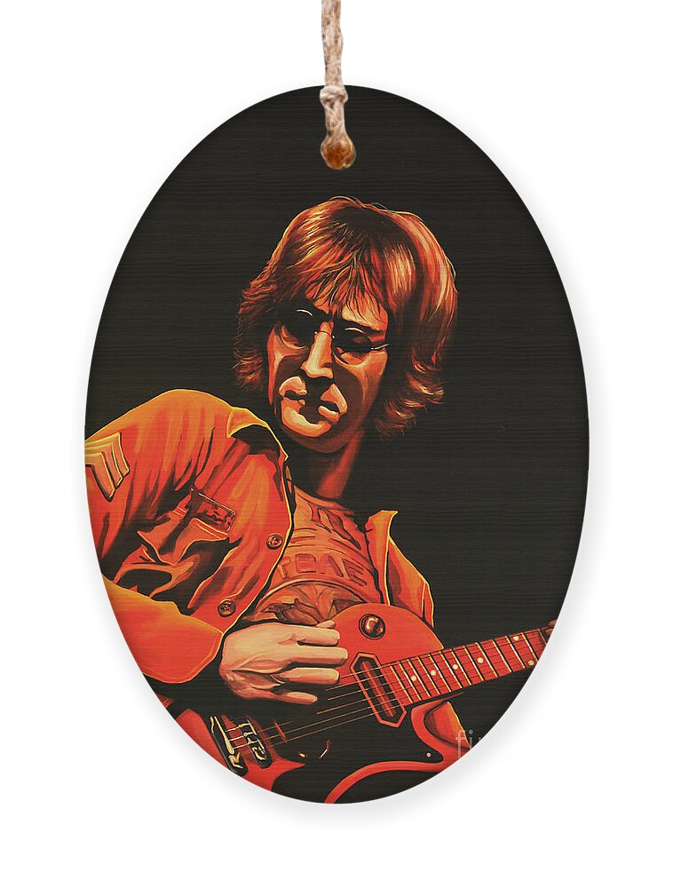 John Lennon Ornament featuring the painting John Lennon Painting by Paul Meijering
