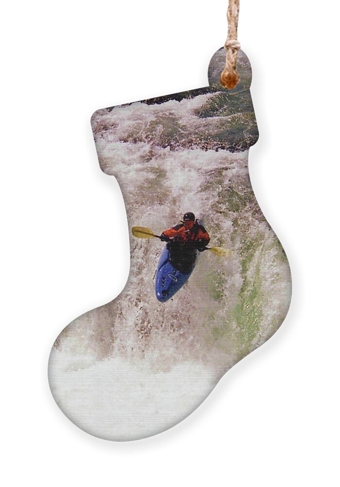 Al Bourassa Ornament featuring the photograph Kayak Leap II by Al Bourassa