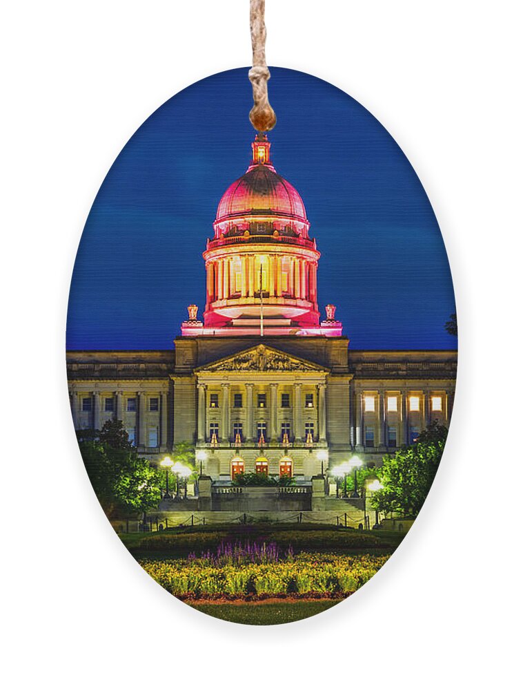 Kentucky Ornament featuring the photograph Kentucky State Capitol by Alexey Stiop