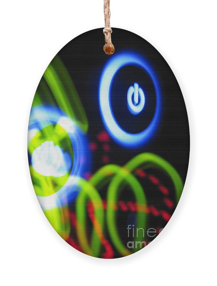 Abstract Ornament featuring the photograph L E D Painting 0250 by James B Toy