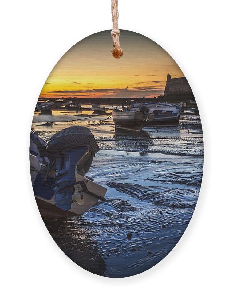 Andalucia Ornament featuring the photograph La Caleta Beach Cadiz Spain by Pablo Avanzini