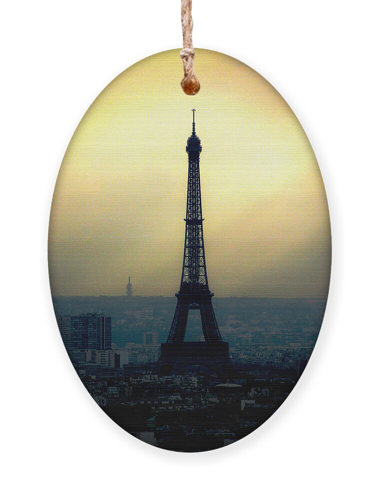 Paris Ornament featuring the photograph La Tour Eiffel by Lisa Chorny