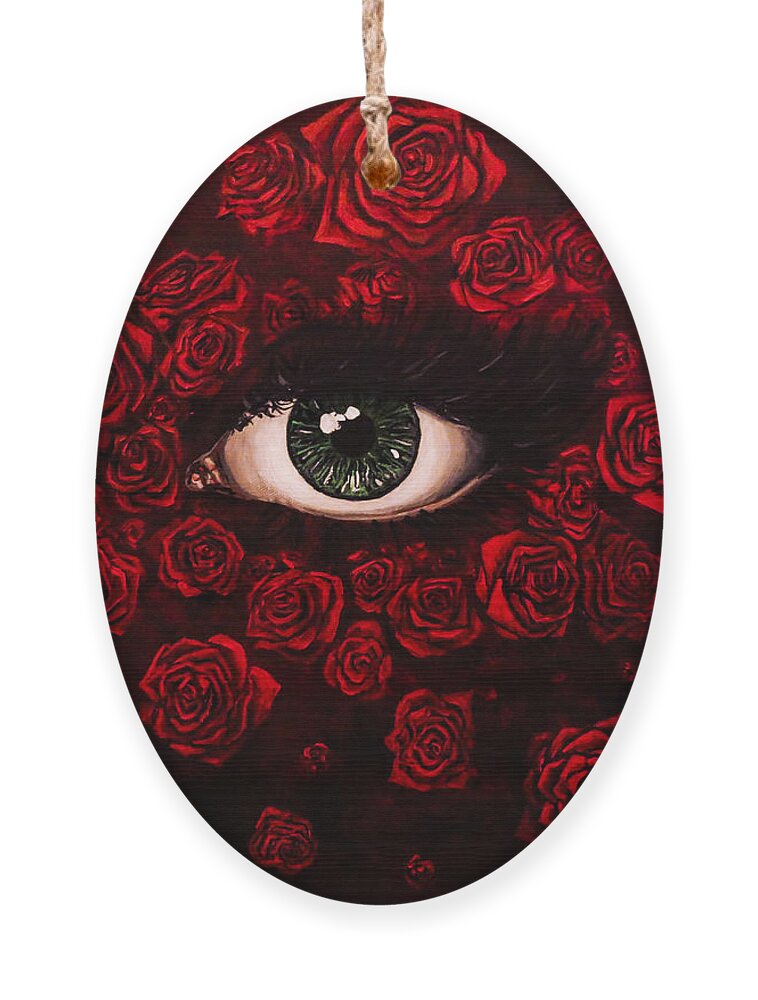 Rose Ornament featuring the painting La Vie En Rose by Joel Tesch