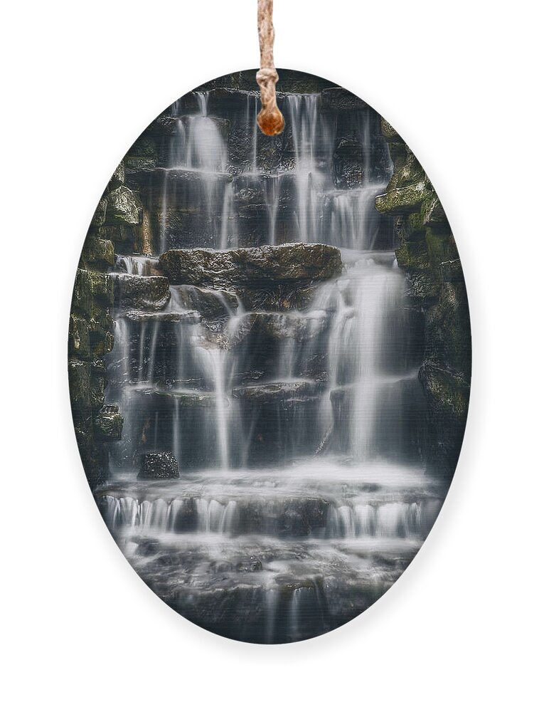 Waterfall Ornament featuring the photograph Lake Park Waterfall 2 by Scott Norris