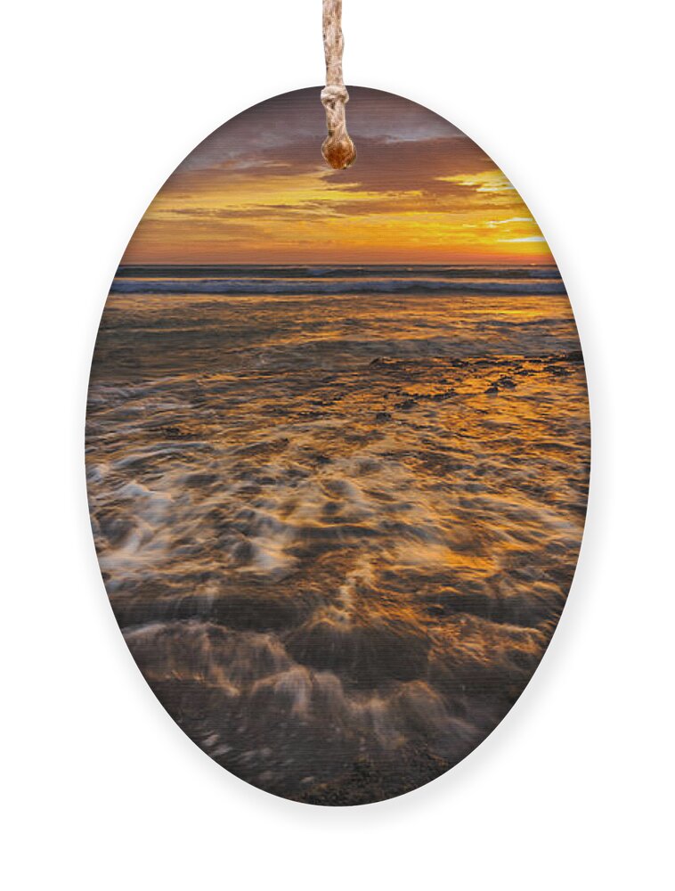Andalucia Ornament featuring the photograph Last Light At Torregorda Beach Cadiz Spain by Pablo Avanzini