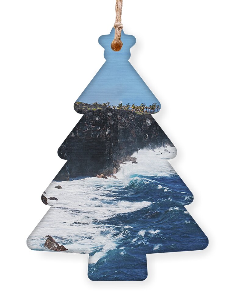 Cliff Ornament featuring the photograph Lava Shore by Christi Kraft