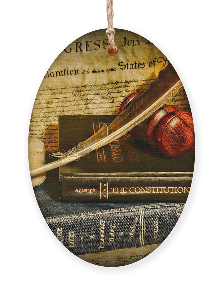 Paul Ward Ornament featuring the photograph Lawyer - The Constitutional Lawyer by Paul Ward