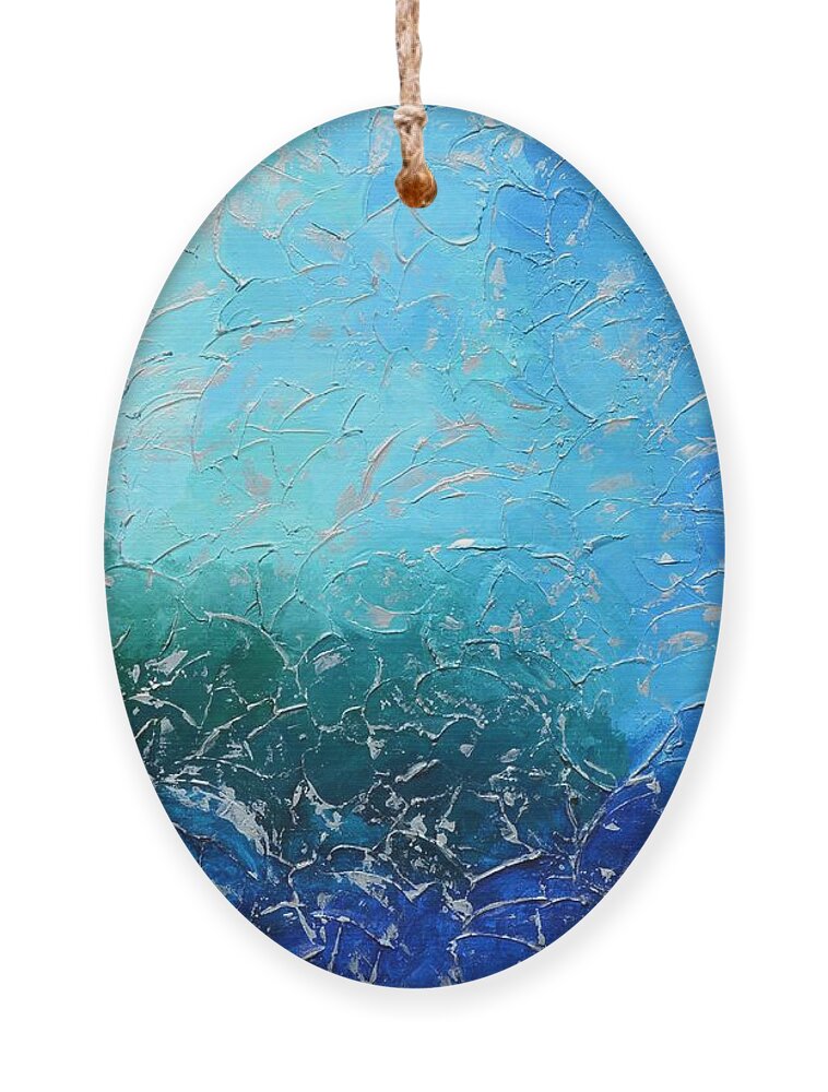 Sea Ornament featuring the painting Let The Sea Roar With All Its Fullness by Linda Bailey