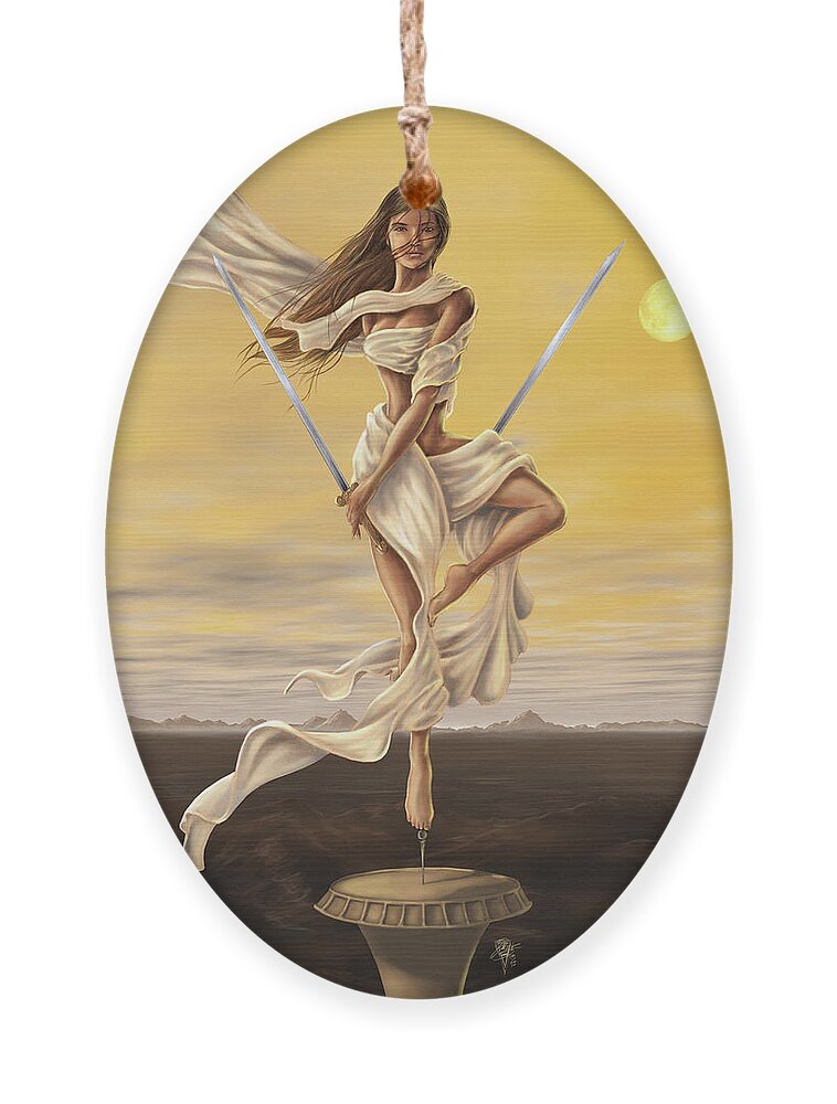 Fantasy Ornament featuring the painting Libra by MGL Meiklejohn Graphics Licensing