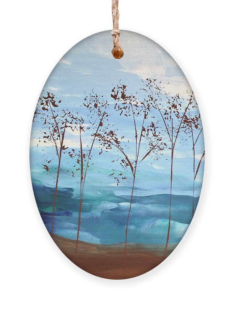 Sky Ornament featuring the painting Light Breeze by Linda Bailey