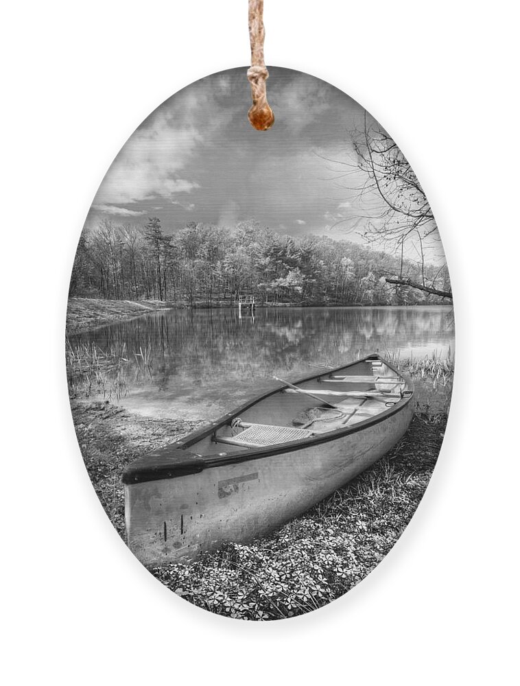 Appalachia Ornament featuring the photograph Little Bit of Heaven Black and White by Debra and Dave Vanderlaan