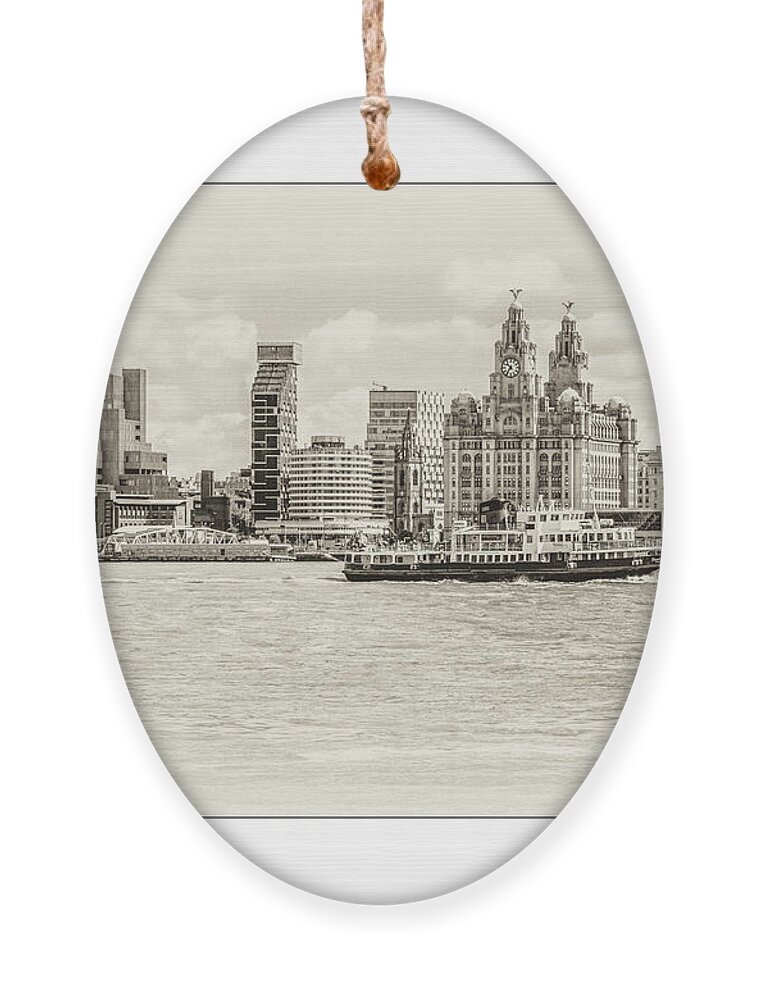 Liverpool Museum Ornament featuring the photograph Liverpool Ferry by Spikey Mouse Photography
