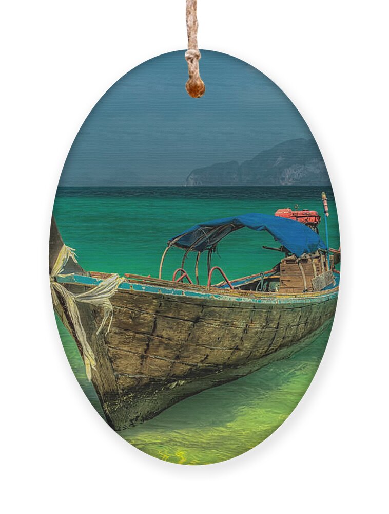 Koh Lanta Ornament featuring the photograph Long Tail Boat Thailand by Adrian Evans