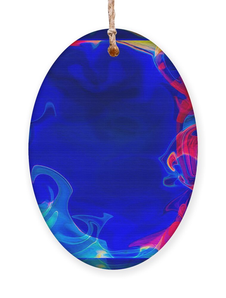 16x9 Ornament featuring the digital art Love and All of Its Mysteries Abstract Healing Art by Omaste Witkowski