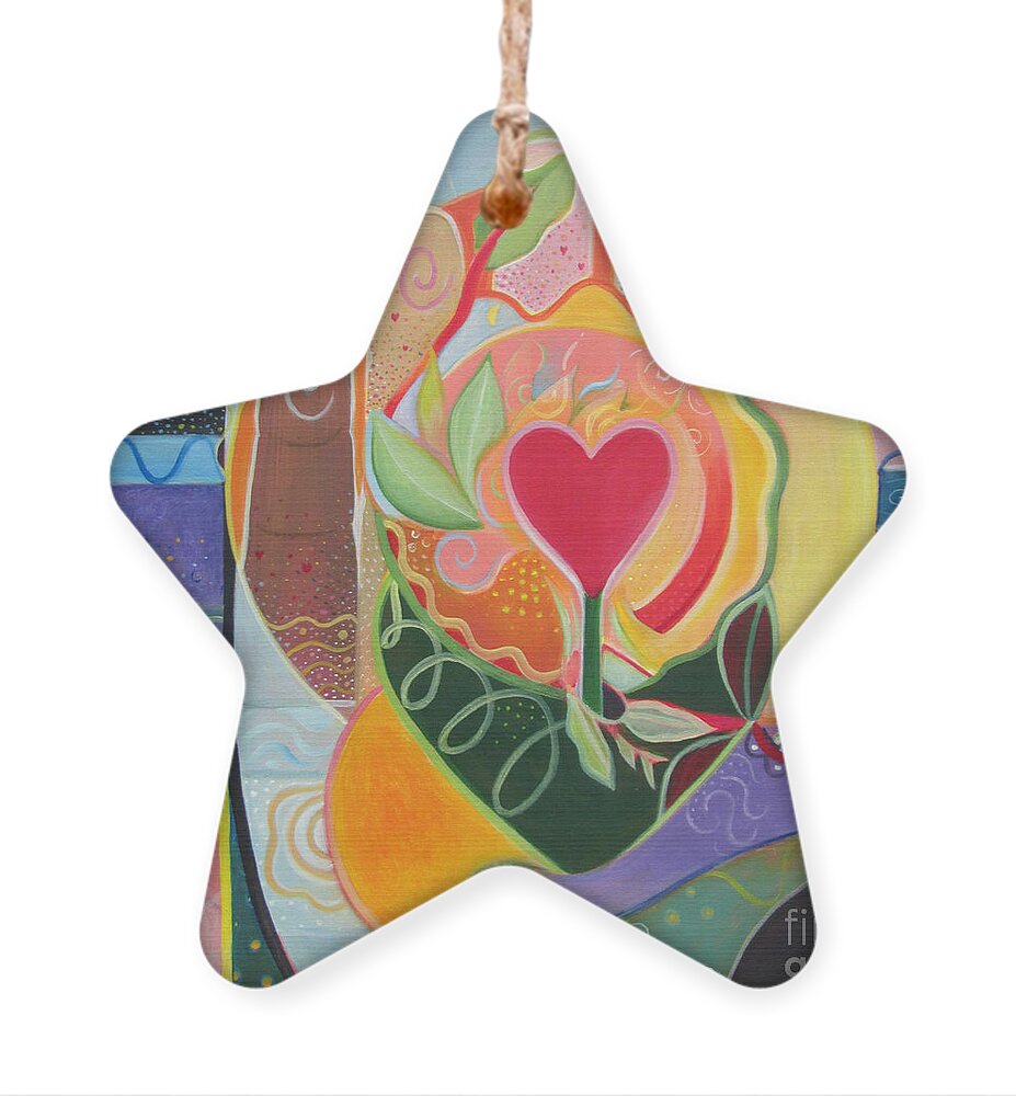 Love Ornament featuring the painting Love Is Love by Helena Tiainen