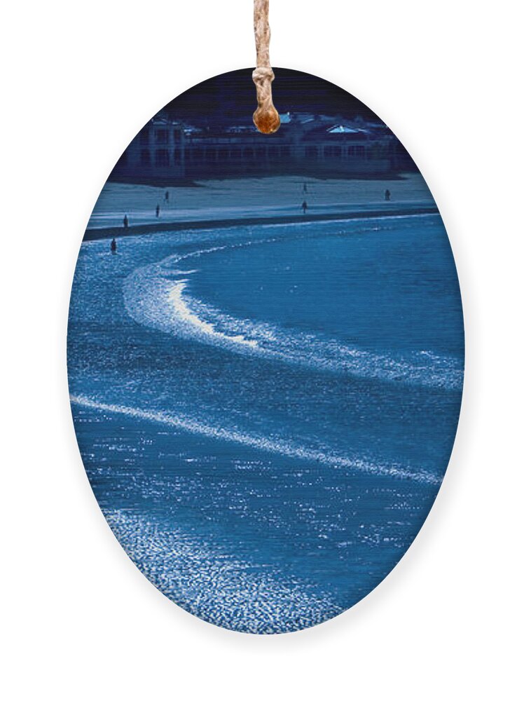 Low Tide Ornament featuring the photograph Low Tide in Blue by Weston Westmoreland