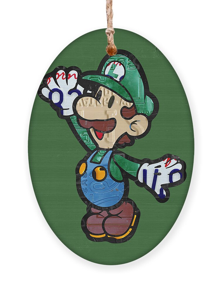 Luigi from Mario Brothers Nintendo Original Vintage Recycled