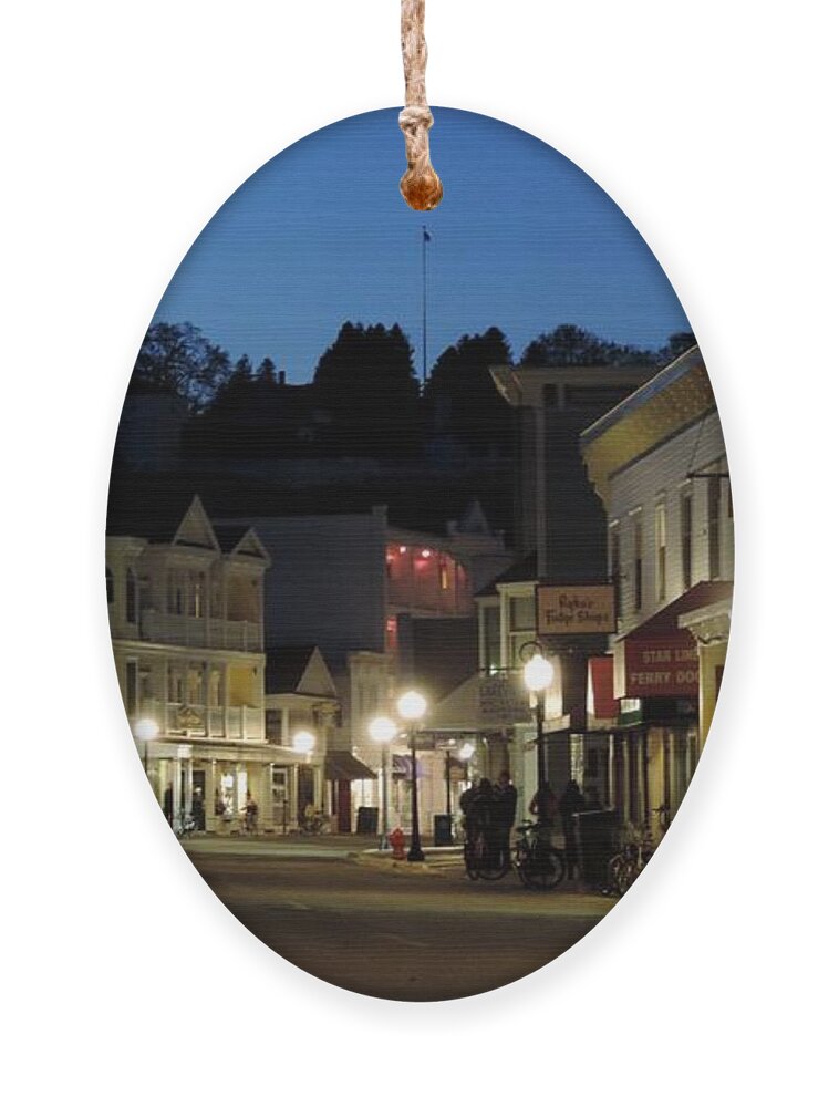 Mackinac Island Ornament featuring the photograph Mackinac Island at 10PM by Keith Stokes