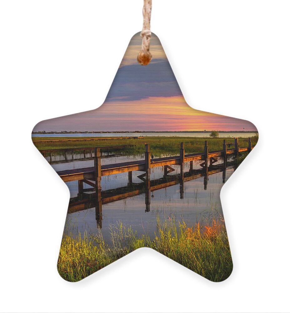 Clouds Ornament featuring the photograph Marsh Harbor by Debra and Dave Vanderlaan