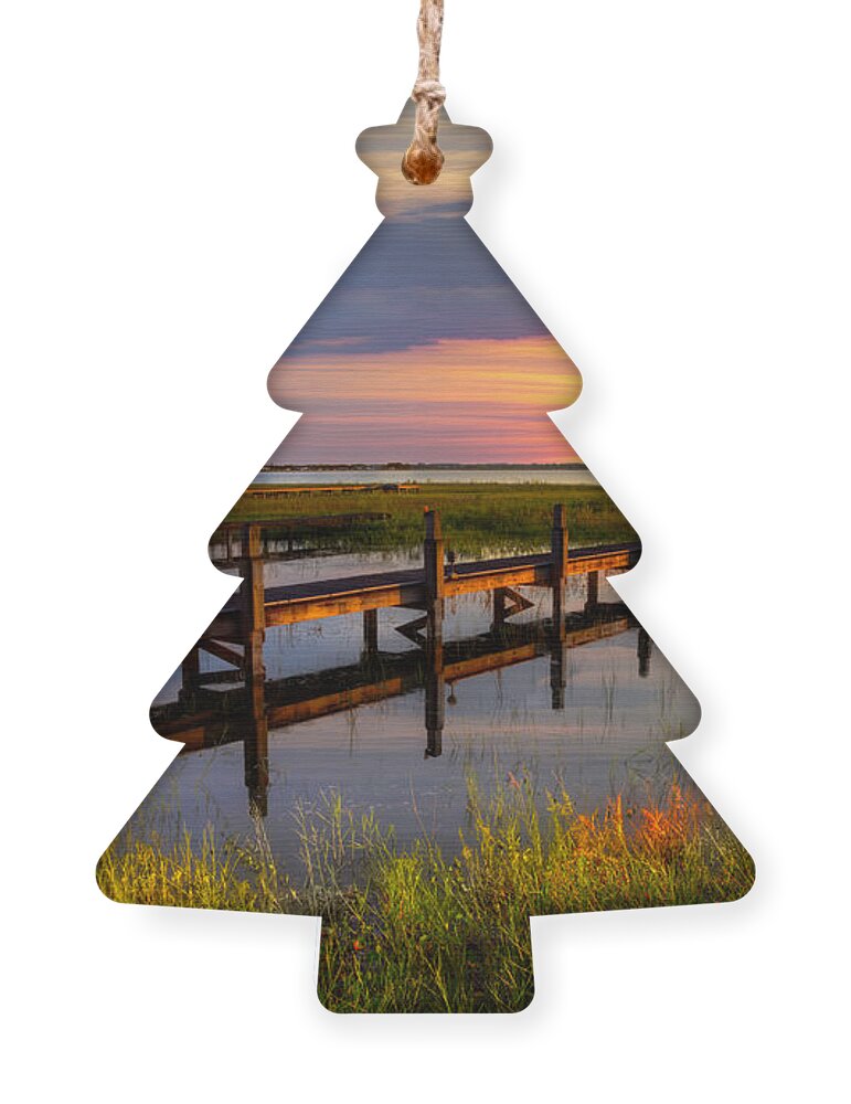 Clouds Ornament featuring the photograph Marsh Harbor by Debra and Dave Vanderlaan
