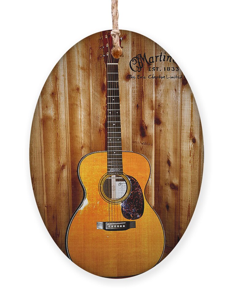 Martin Ornament featuring the photograph Martin Guitar - The Eric Clapton Limited Edition by Bill Cannon