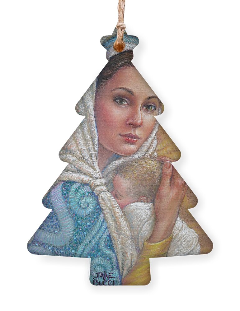 Christmas Ornament featuring the pastel Mary Did You Know  by Jane Bucci