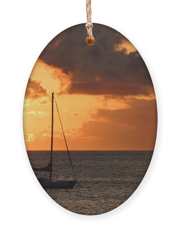 Maui Sunset Ornament featuring the photograph Maui Sunset by Shane Kelly