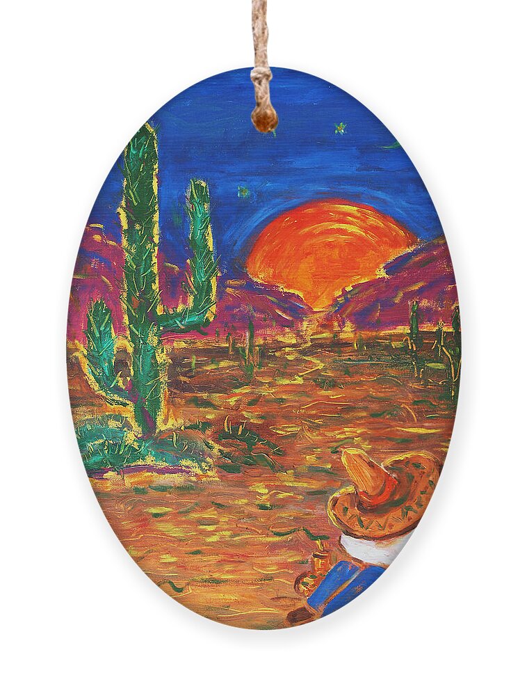 Foll Art Ornament featuring the painting Mexico Impression III by Xueling Zou