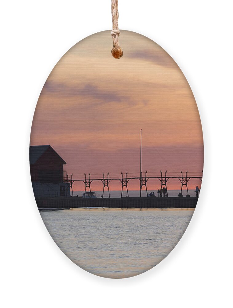 3scape Ornament featuring the photograph Michigan Sunset by Adam Romanowicz