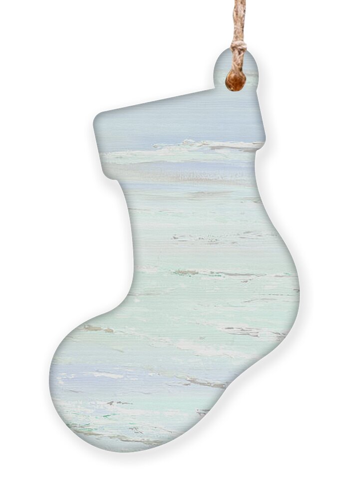 Ocean Ornament featuring the painting Misty Blue by Tamara Nelson