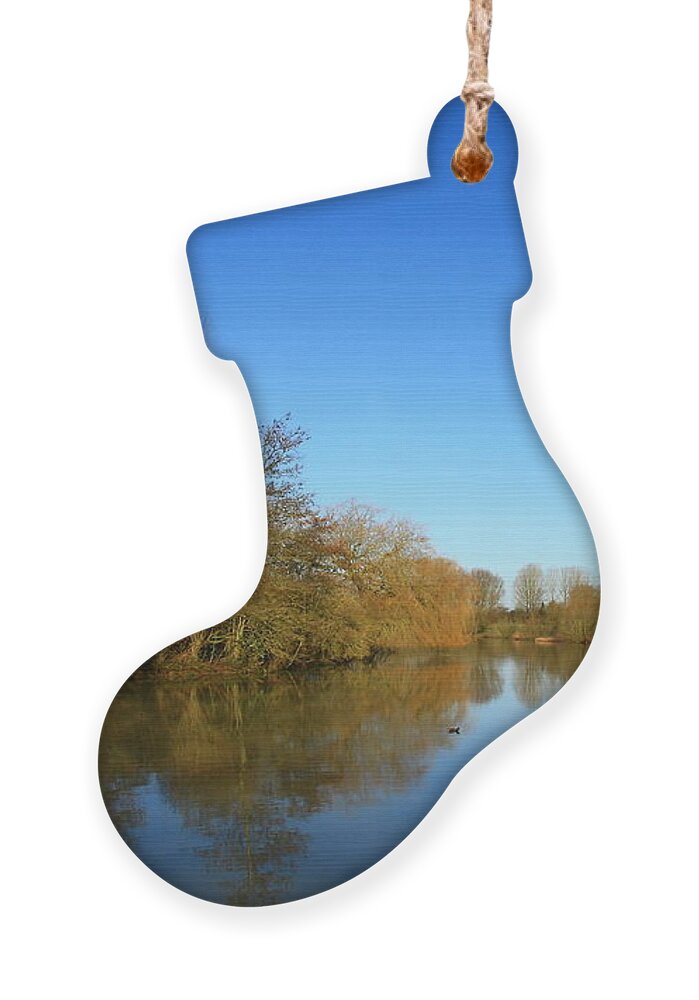 St James Lake Ornament featuring the photograph Morning at the Lake after the Storms by Jeremy Hayden