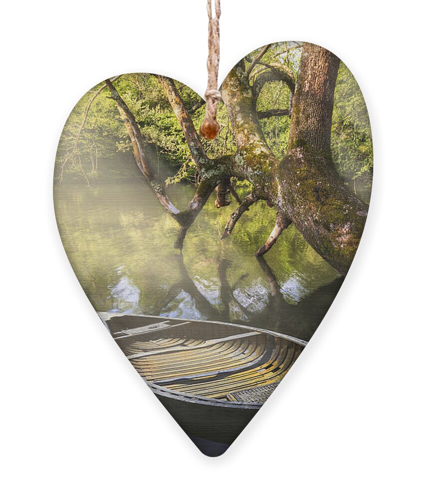 Appalachia Ornament featuring the photograph Morning Mists by Debra and Dave Vanderlaan