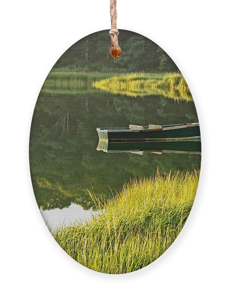 Reflection Ornament featuring the photograph Morning Serenity by Jayne Carney