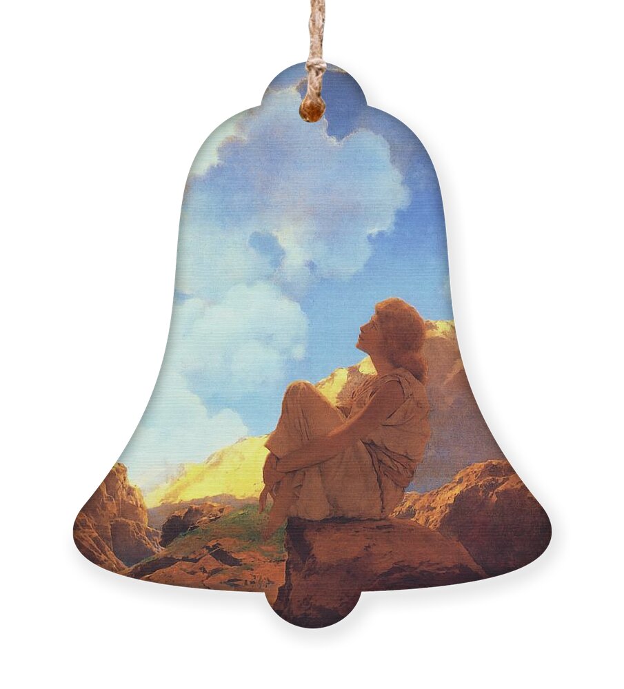 Maxfield Parrish Ornament featuring the painting Morning Spring by Maxfield Parrish