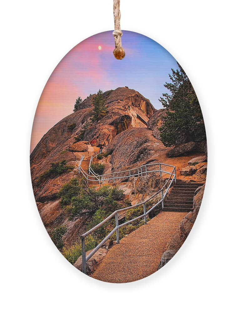 America Ornament featuring the photograph Moro Rock Path by Inge Johnsson