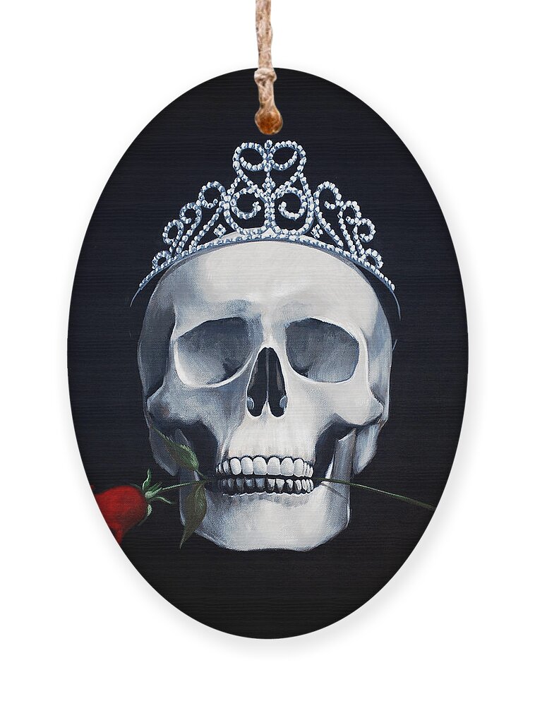 Death Ornament featuring the painting Mortal Beauty by Glenn Pollard