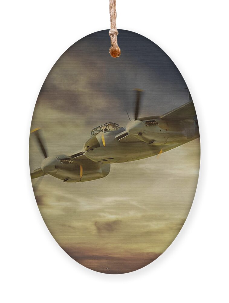 De Havilland Mosquito Ornament featuring the digital art Mosquito by Airpower Art