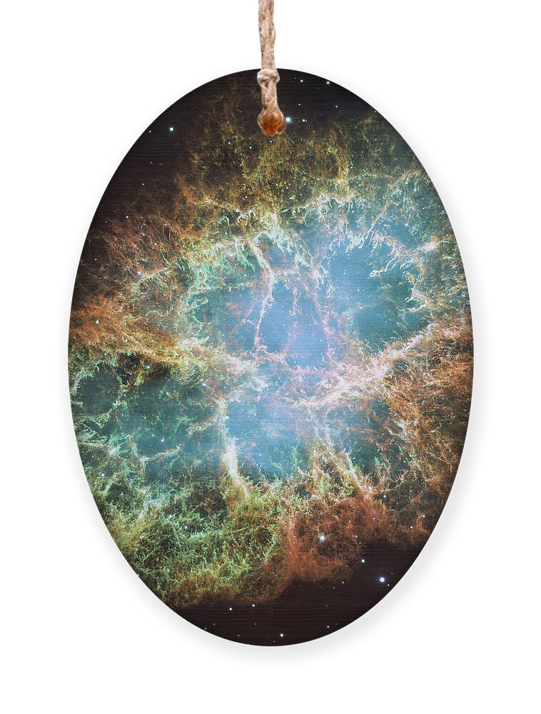 3scape Ornament featuring the photograph Most detailed image of the Crab Nebula by Adam Romanowicz