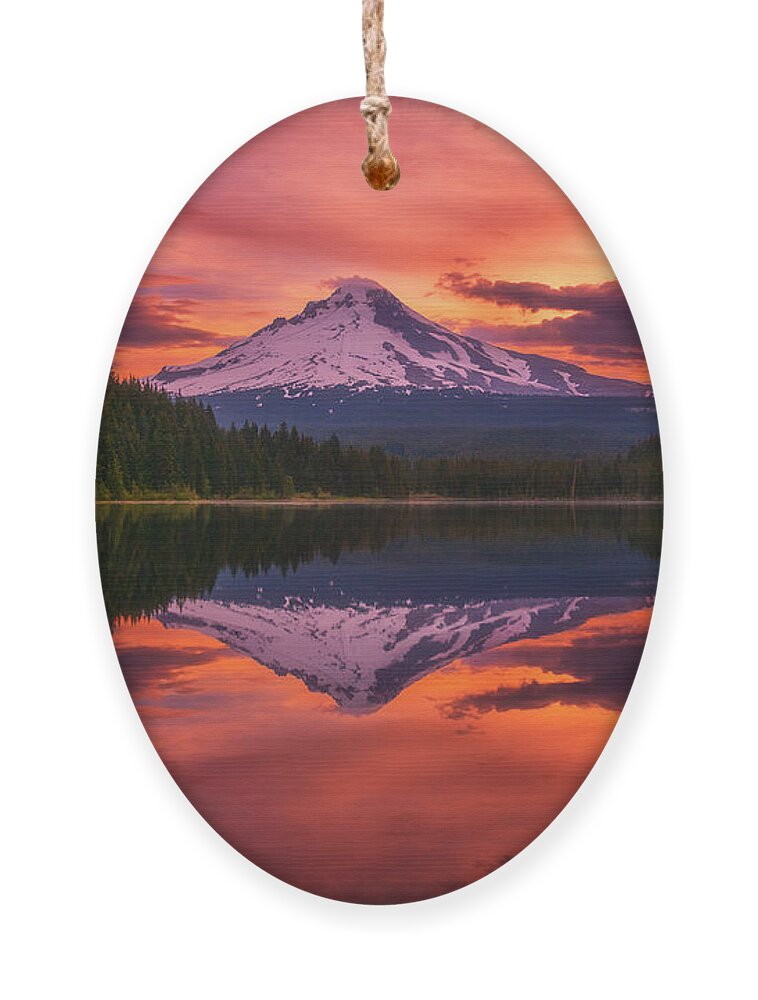 Lake Ornament featuring the photograph Mount Hood Sunrise by Darren White