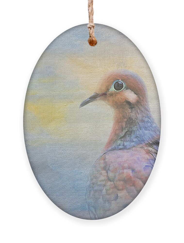 Mourning Dove Ornament featuring the digital art Mourning Dove Art by Jayne Carney