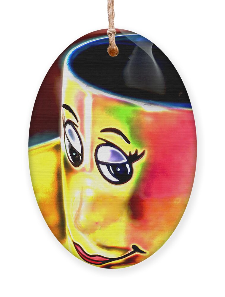 Coffee Ornament featuring the photograph Ms. Java by Pennie McCracken