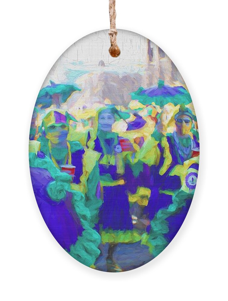 Mummers Ornament featuring the photograph Mummers Ruffled by Alice Gipson