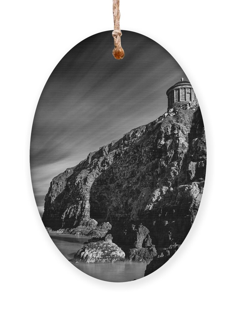 Mussenden Temple Ornament featuring the photograph Mussenden Temple and Sea Stack by Nigel R Bell