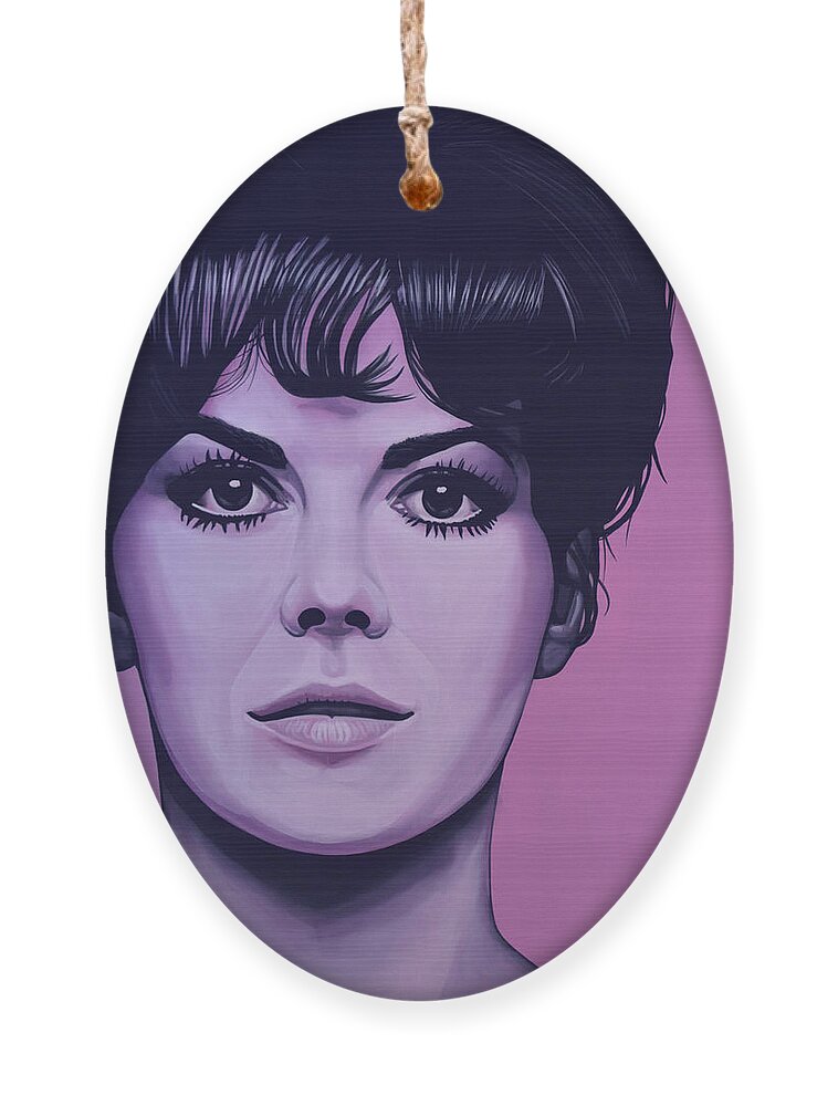 Natalie Wood Ornament featuring the painting Natalie Wood by Paul Meijering