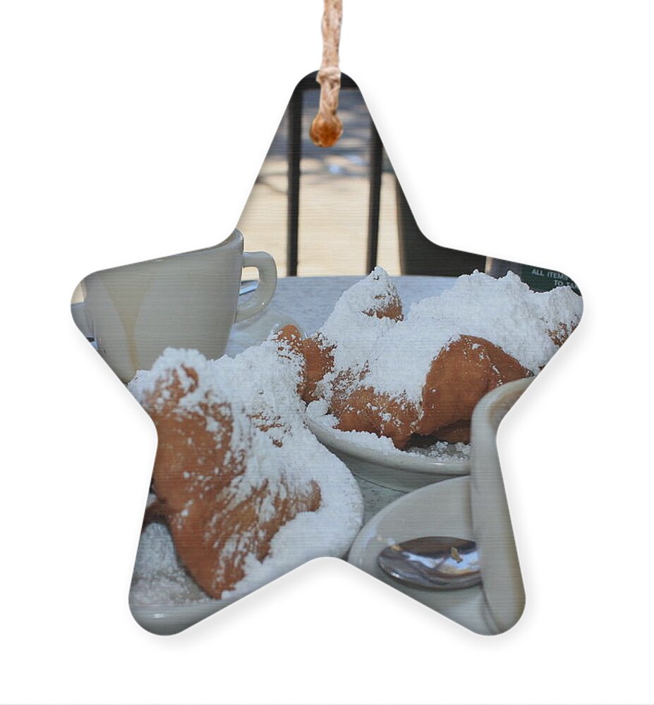 Cafe Au Lait Ornament featuring the photograph New Orleans Breakfast by Carol Groenen