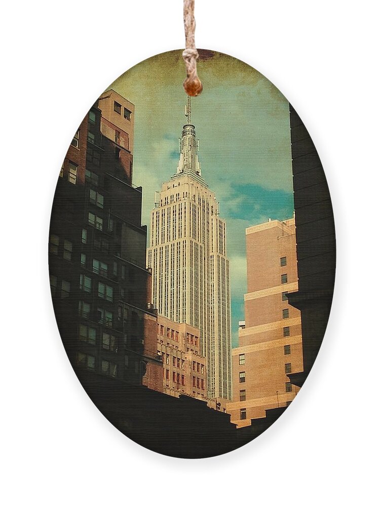 New York Ornament featuring the photograph New York - Empire State Building by Richard Reeve