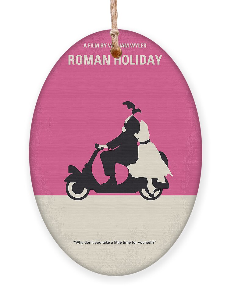 Roman Ornament featuring the digital art No205 My Roman Holiday minimal movie poster by Chungkong Art
