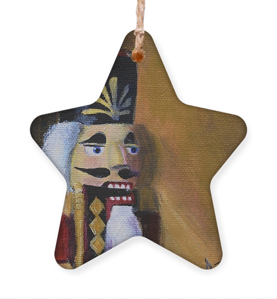 Christmas Ornament featuring the painting Nutcracker II by Donna Tuten